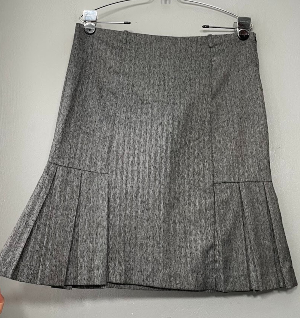 Byline Byer Flare Skirt Size 9 Herringbone Ruffle Office Siren Twee Academia